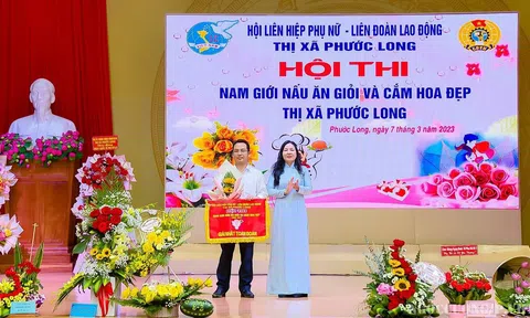 SÔI NỔI HỘI THI “NAM GIỚI NẤU ĂN GIỎI VÀ CẮM HOA ĐẸP” THỊ XÃ PHƯỚC LONG NĂM 2023
